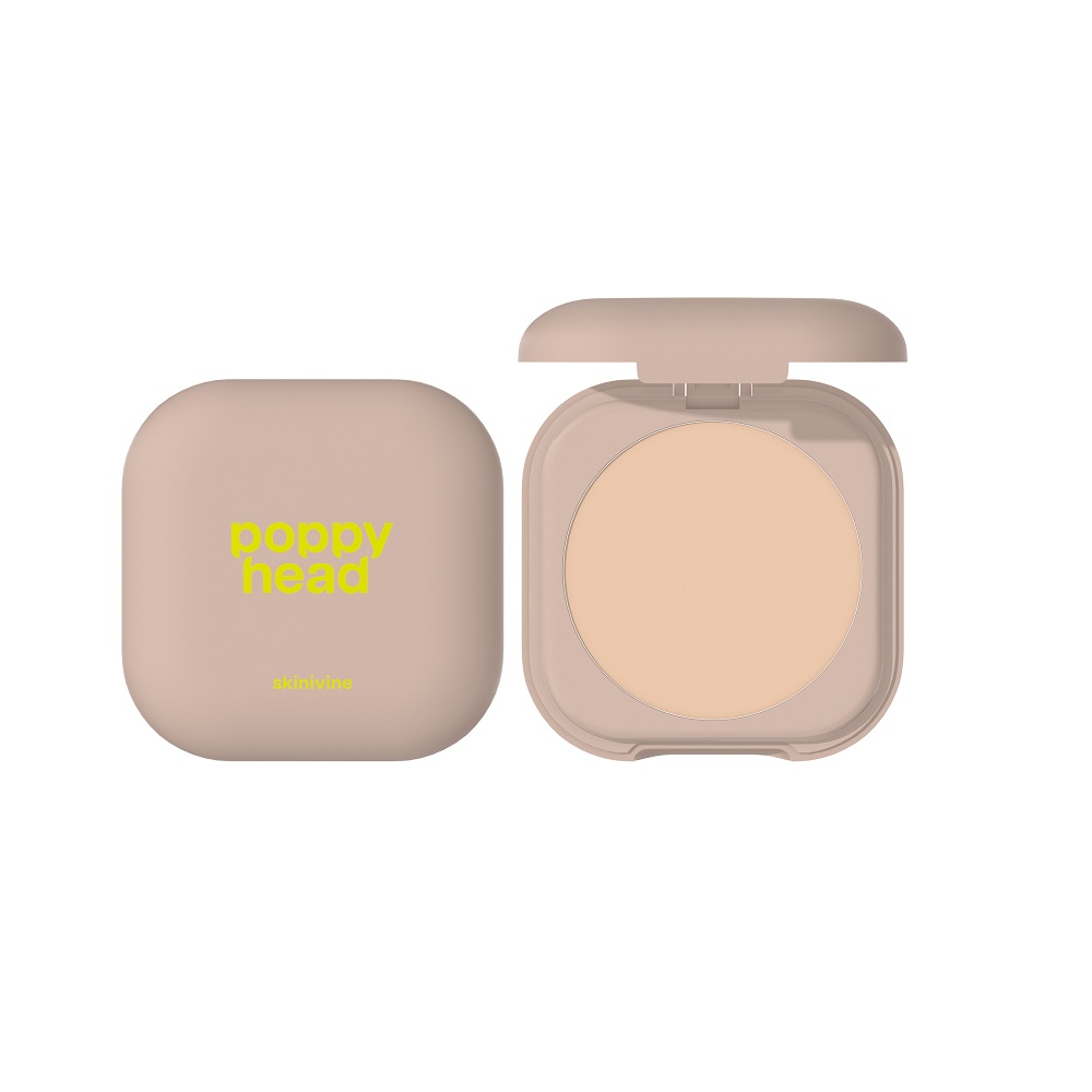 Poppy Head Skinivine Pressed Powder 02 Truly 6,5 g prasowany puder utrwalający z efektem blur