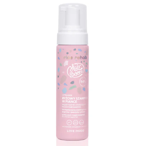 HairBoom Rice Rehab Ultralekki ryżowy szampon w piance 250G