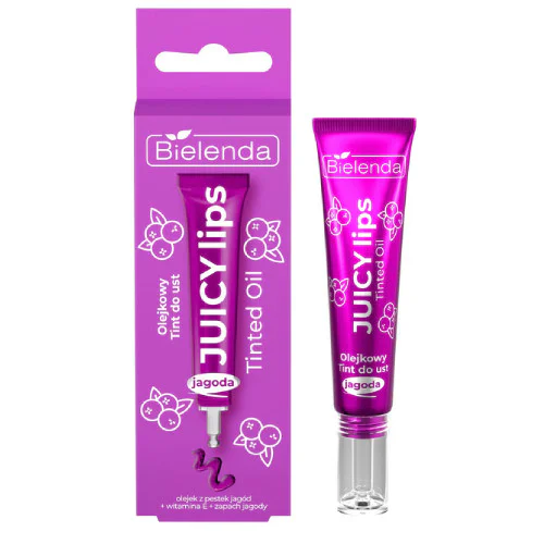 Bielenda Juicy Tint Lip Oil Jagoda olejkowy tint do ust z olejkiem z pestek jagód i witaminą E 10G