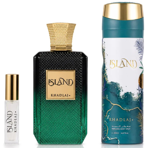 Zestaw Khadlaj Island Extrait Woda Perfumowana 100ml +8ml Dezodorant 200ml