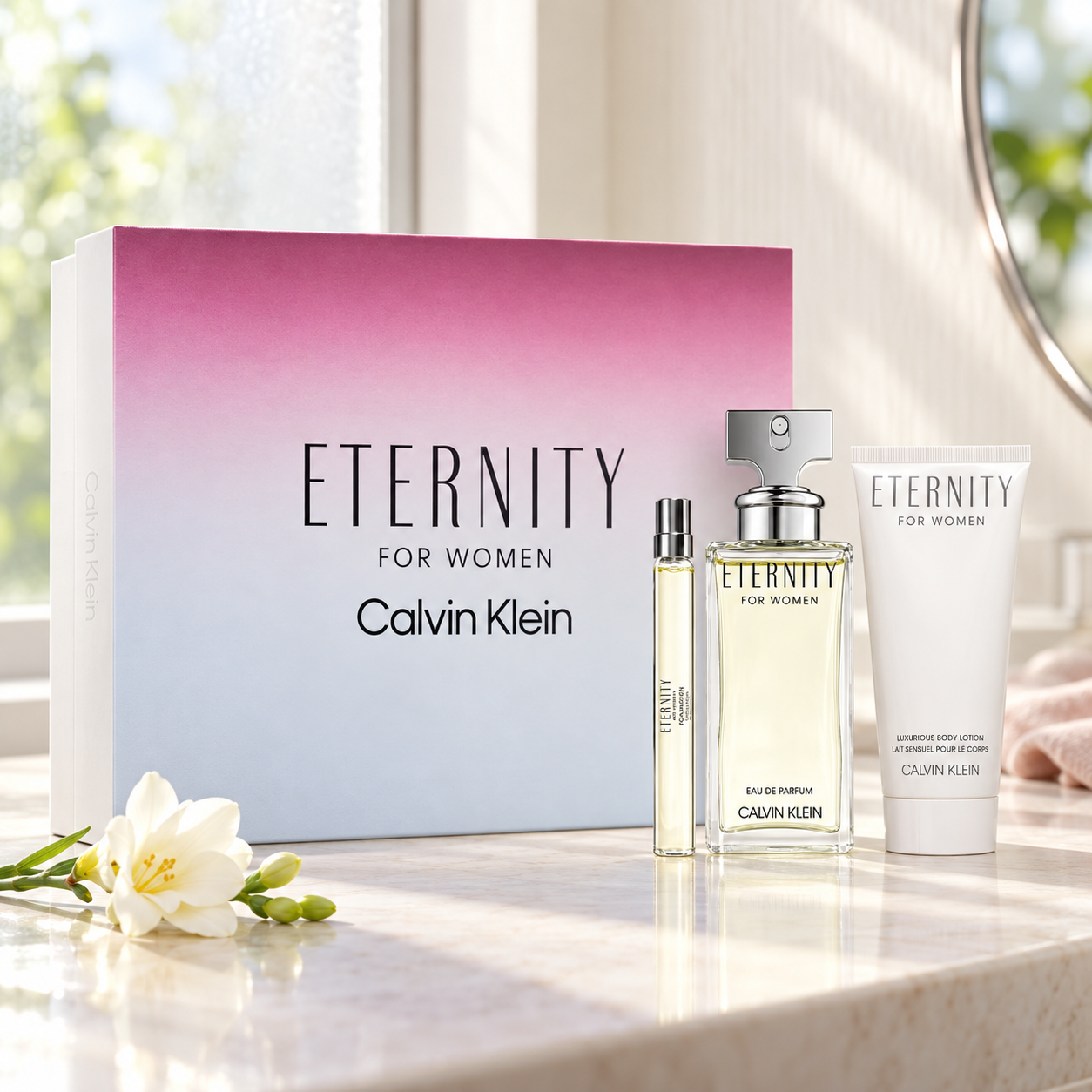 Calvin Klein Eternity for Women zestaw 100ml + 10ml + balsam do ciała 100ml