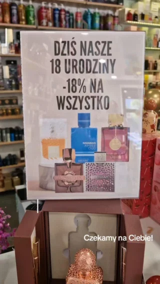 To oficjalne – Indizio kończy dziś 18 lat! 🎂​⚡ WIELKA PROMOCJA URODZINOWA ⚡​Wchodzimy w dorosłość z przytupem!Od dzisiaj przygotowaliśmy dla Was:​Rabaty na WSZYSTKO – Twoje ulubione zapachy i nowości w obniżonych cenach.​Wyjątkowe okazje, których nie możesz przegapić.​⏳ Akcja trwa tylko do soboty! To idealny moment, aby uzupełnić zapasy na półce lub znaleźć prezent dla kogoś bliskiego.​👉 Odwiedź nas stacjonarnie lub na indizio.pl i sprawdź, co dla Ciebie przygotowaliśmy.#18urodziny #perfumyarabskie #promocje #dlaciebie #warszawa